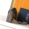 Dior Small Saddle Messenger Bag in Gray Leather