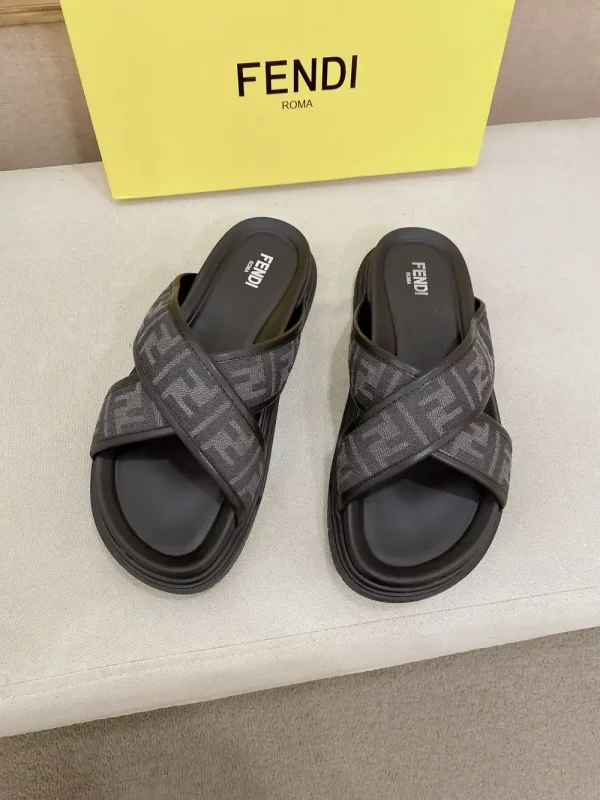 Fendi Diagonal FF Jacquard Men's Slide