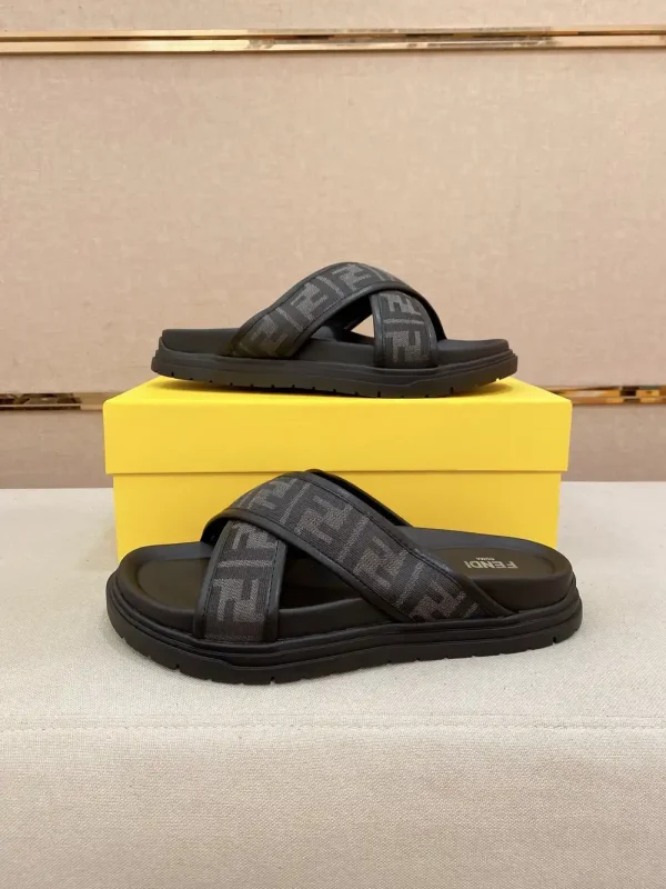 Fendi Diagonal FF Jacquard Men's Slide