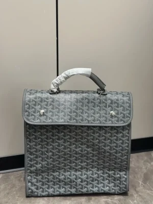 Goyard Saint Léger Men's Gray Canvas Backpack