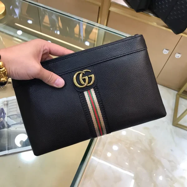 Gucci Ophidia Black Leather Clutch Bag - 2026 Model