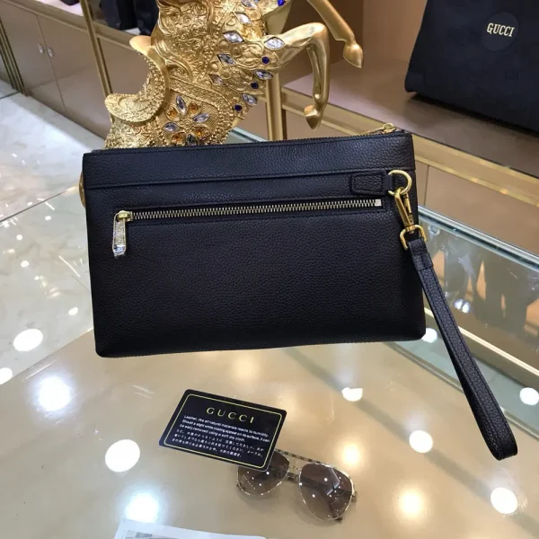 Gucci Ophidia Black Leather Clutch Bag - 2026 Model