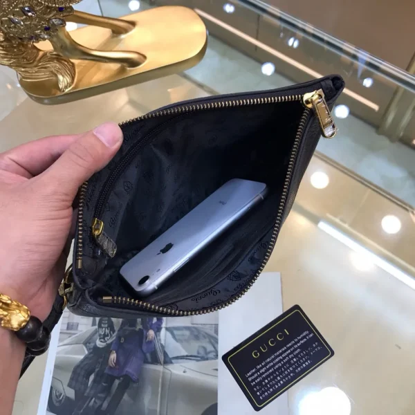 Gucci Ophidia Black Leather Clutch Bag - 2026 Model