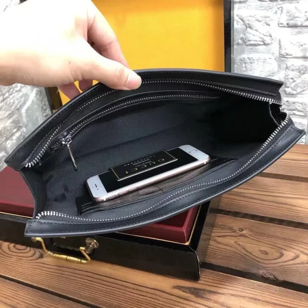 Gucci Ophidia Men's Grey Canvas Clutch Bag