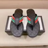 Gucci Web Men's Black Leather Sandal - Non-Slip Sole
