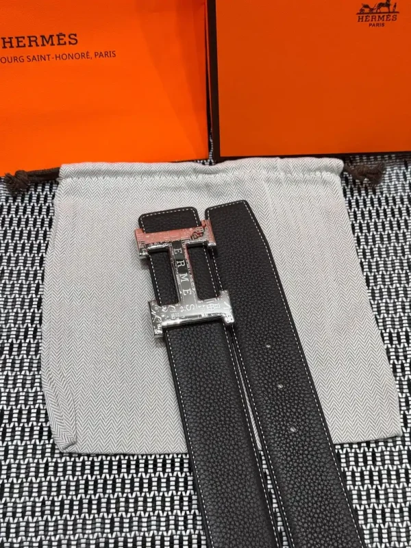 Hermès Medor Men's Belt - Iconic Black Leather