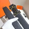 Herms Hermès H Belt Gray Leather Men's Belt