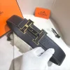 Herms Hermès H Belt Gray Leather Men's Belt