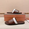 Loro Piana Men's Brown Leather Slide