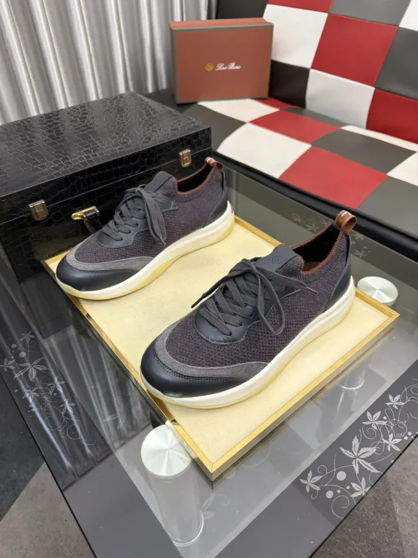 Loro Piana Men's Leather Sneaker with Air Cushion Sole