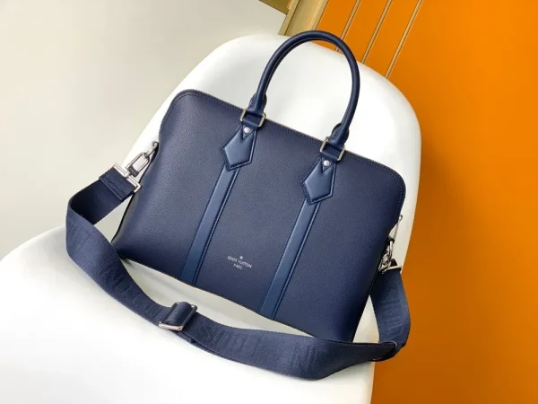 Louis Vuitton Aerogram Takeoff Navy Briefcase