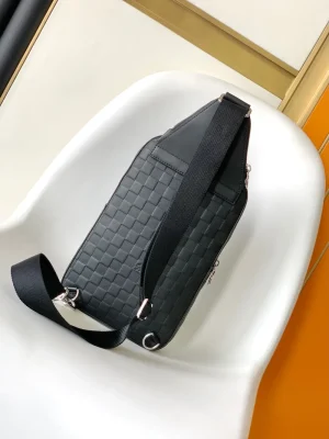 Louis Vuitton Avenue Sling Bag Men's Black Leather