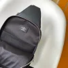 Louis Vuitton Avenue Sling Bag Men's Black Leather
