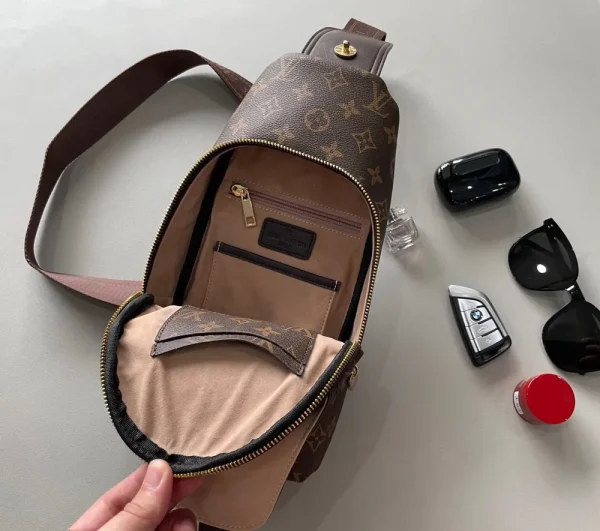 Louis Vuitton Avenue Sling Bag Men's Brown Canvas