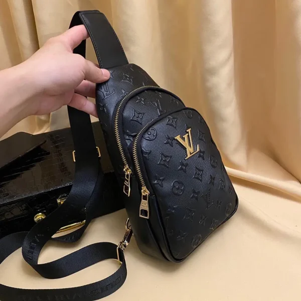 Louis Vuitton Avenue Sling Bag - Black Boutique Material