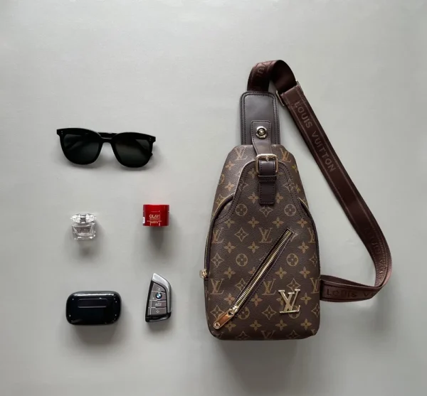 Louis Vuitton Avenue Sling Bag Men's Brown Canvas