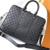 Louis Vuitton Men's Black Leather Briefcase 2025 Model