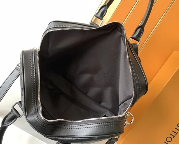 Louis Vuitton Men's Black Leather Briefcase 2025 Model