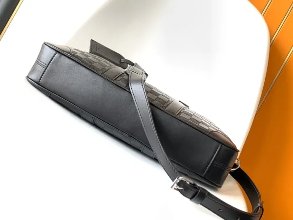 Louis Vuitton Men's Black Leather Briefcase 2025 Model