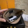Louis Vuitton Lock and Walk Black Leather Clutch