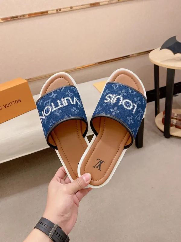 Louis Vuitton Blue Denim Slide - Comfort Mule