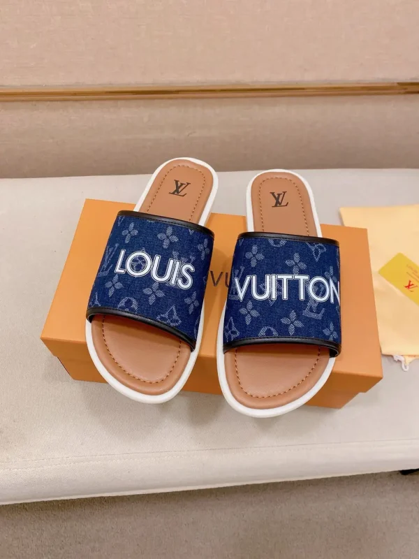 Louis Vuitton Blue Denim Slide - Comfort Mule