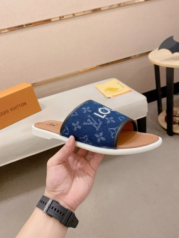 Louis Vuitton Blue Denim Slide - Comfort Mule