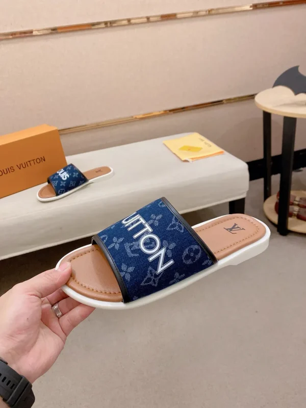 Louis Vuitton Blue Denim Slide - Comfort Mule