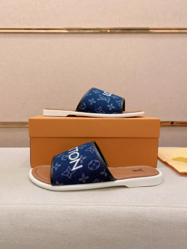 Louis Vuitton Blue Denim Slide - Comfort Mule