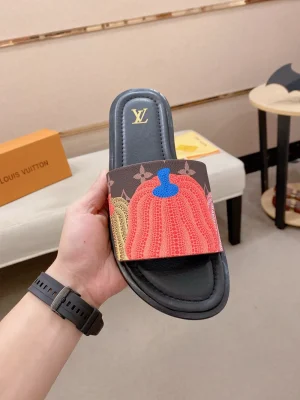 Louis Vuitton Multicolour Canvas Slide with Italian Fabric