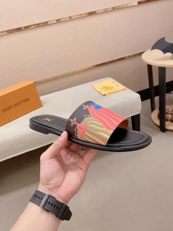 Louis Vuitton Multicolour Canvas Slide with Italian Fabric