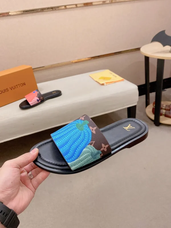 Louis Vuitton Multicolour Canvas Slide with Italian Fabric