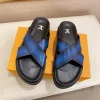 Louis Vuitton Foch Men's Black Leather Slide