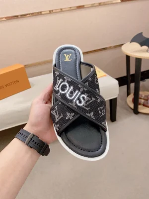 Louis Vuitton Honolulu Mule Men's Black Slide