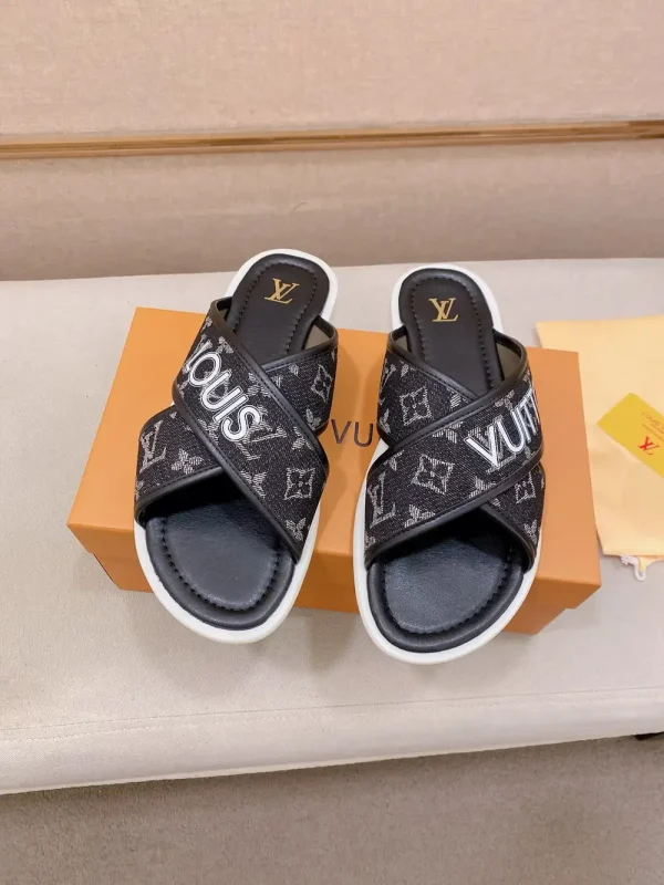 Louis Vuitton Honolulu Mule Men's Black Slide