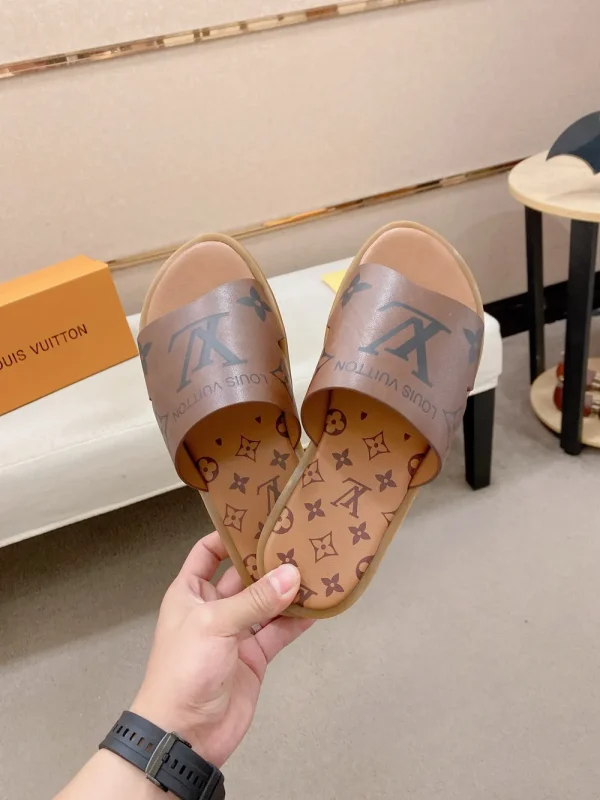 Louis Vuitton Lock It Men's Leather Slide - Comfort