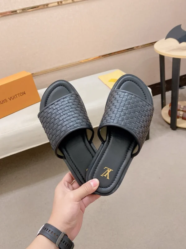 Louis Vuitton Mare Flat Mule Men's Black Slides