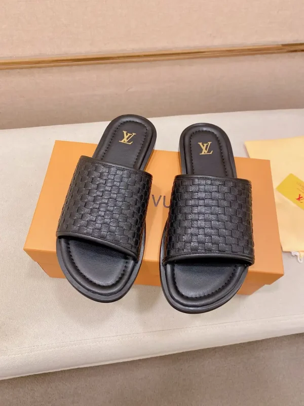 Louis Vuitton Mare Flat Mule Men's Black Slides