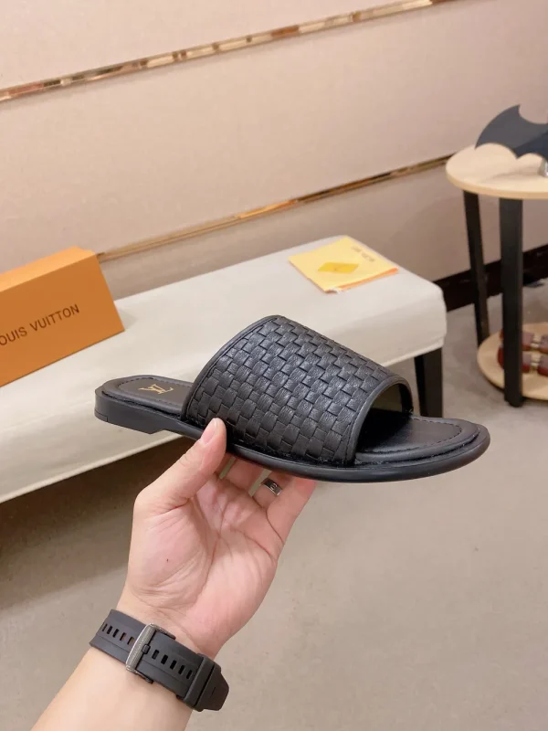 Louis Vuitton Mare Flat Mule Men's Black Slides