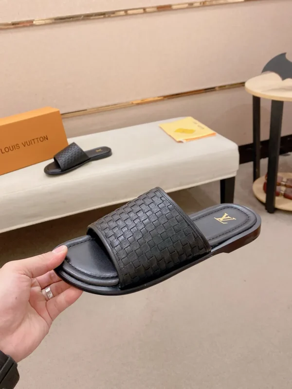 Louis Vuitton Mare Flat Mule Men's Black Slides