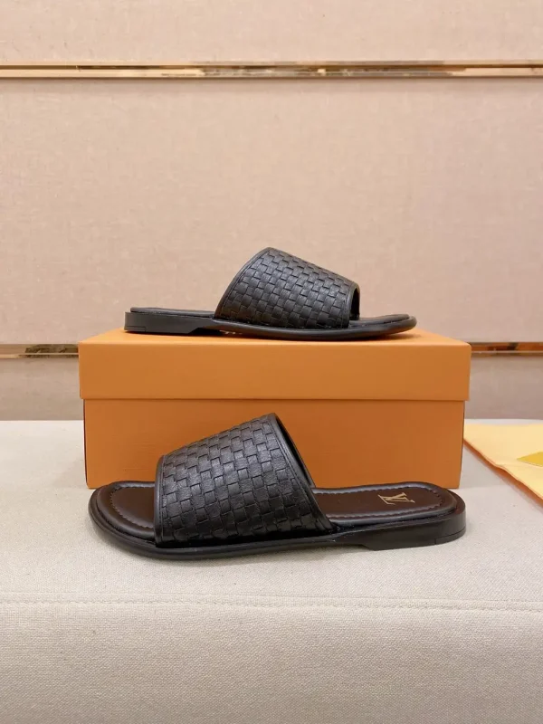 Louis Vuitton Mare Flat Mule Men's Black Slides