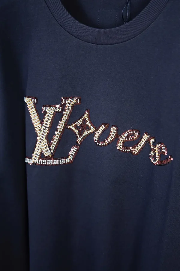 Louis Vuitton Men's Black Cotton T-Shirt