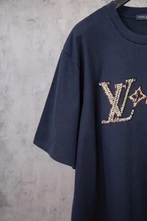Louis Vuitton Men's Black Cotton T-Shirt