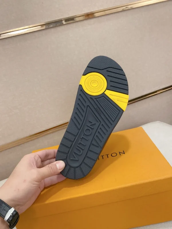 Louis Vuitton Men's Black Leather Slide Comfort Mule