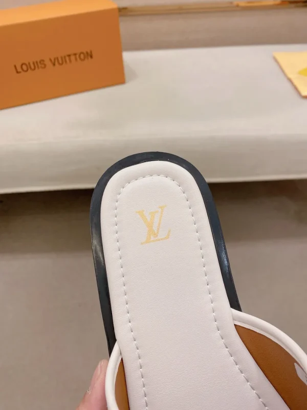 Louis Vuitton Men's Blue Canvas Slide with Comfort Sole
