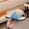 Louis Vuitton Men's Blue Canvas Slide with Comfort Sole