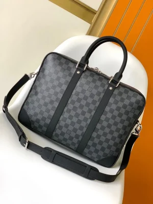 Louis Vuitton Men's Briefcase Damier Graphite Canvas