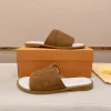 Louis Vuitton Men's Brown Suede Comfort Mules