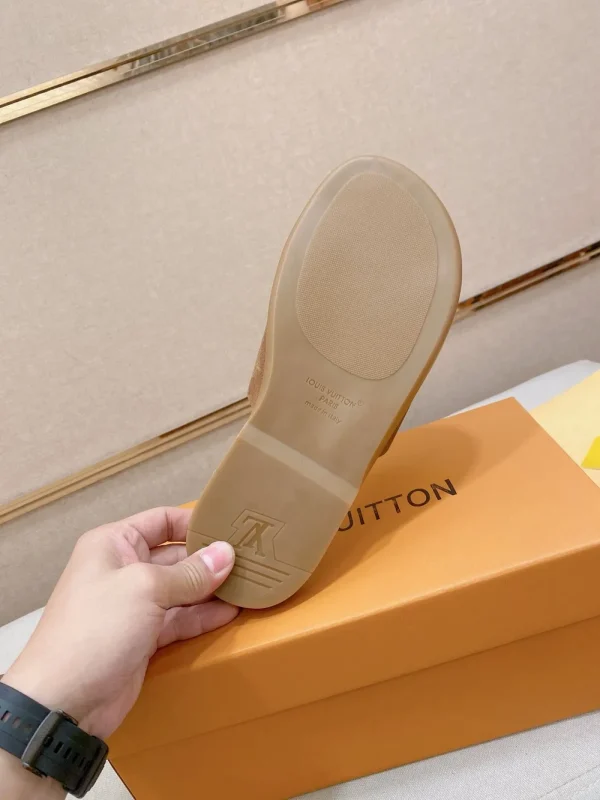 Louis Vuitton Men's Brown Suede Comfort Mules
