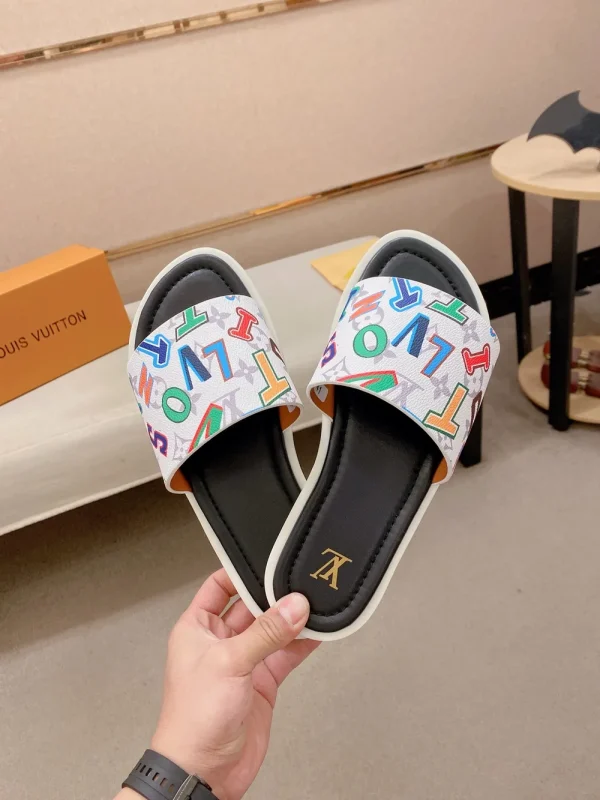 Louis Vuitton Men's Multicolor Canvas Slide